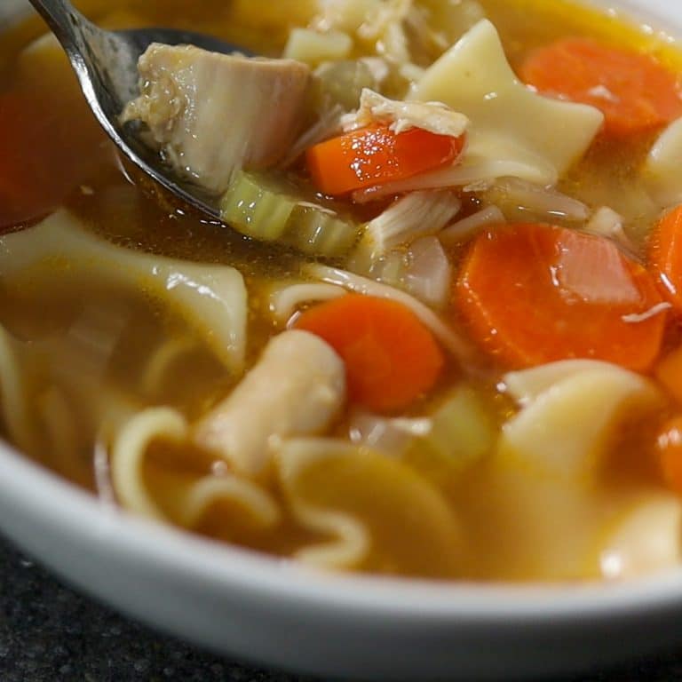 Chicken Noodle Soup From Scratch With A Whole Chicken